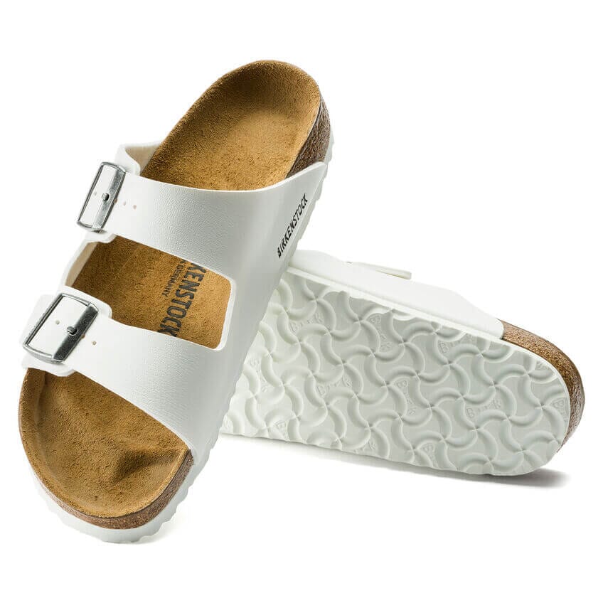Birkenstock Arizona White Birko-Flor Narrow Fit Sandals Birkenstock Classic 