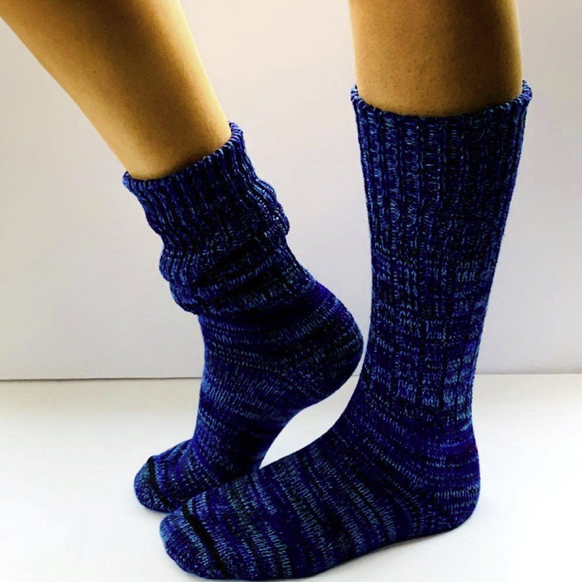Pure Merino Wool Mongrel Socks, Blue Green Socks Mongrel Socks 