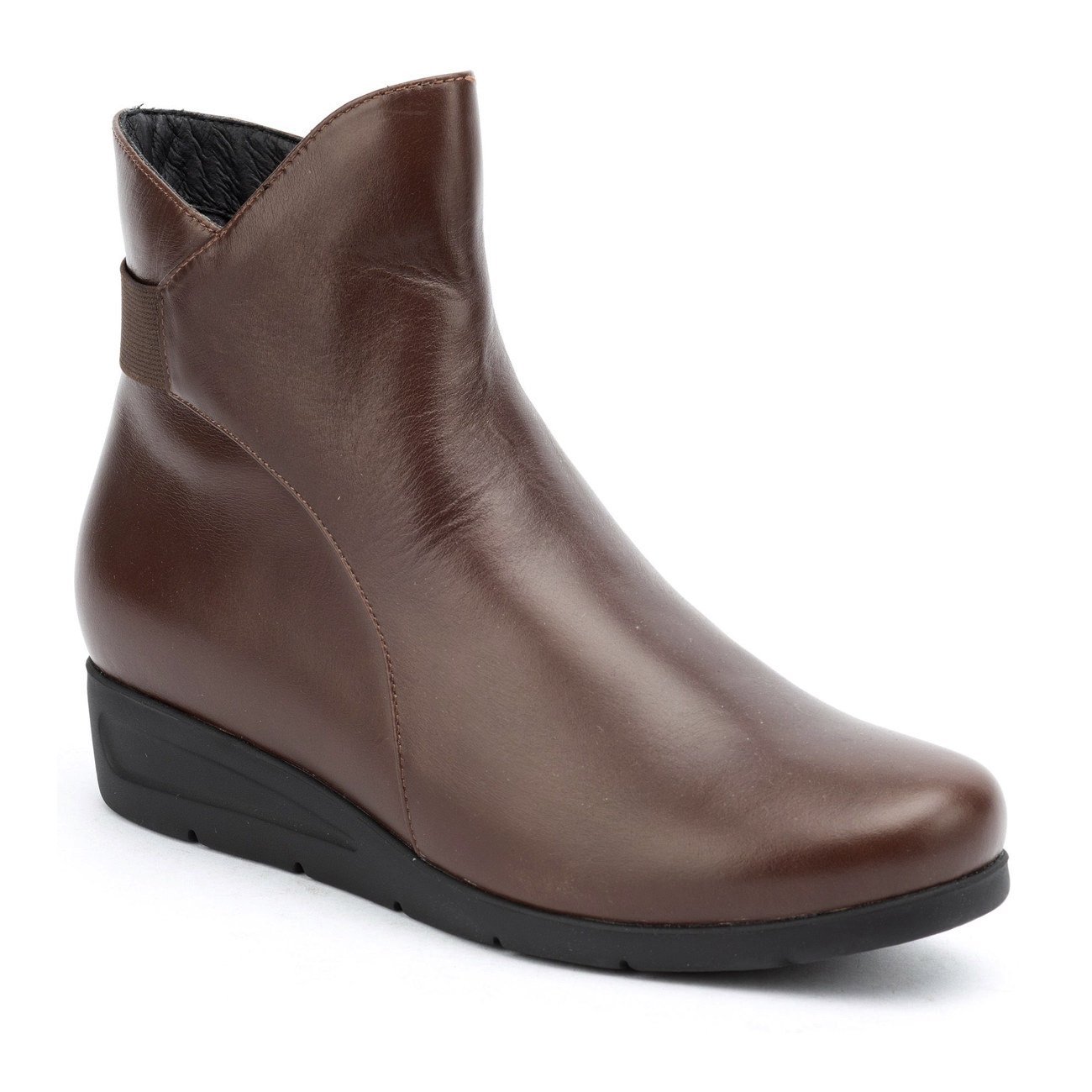 Silver Lining, Greta, Leather, Boot, Coffee Boots Silver Lining Coffee 39 