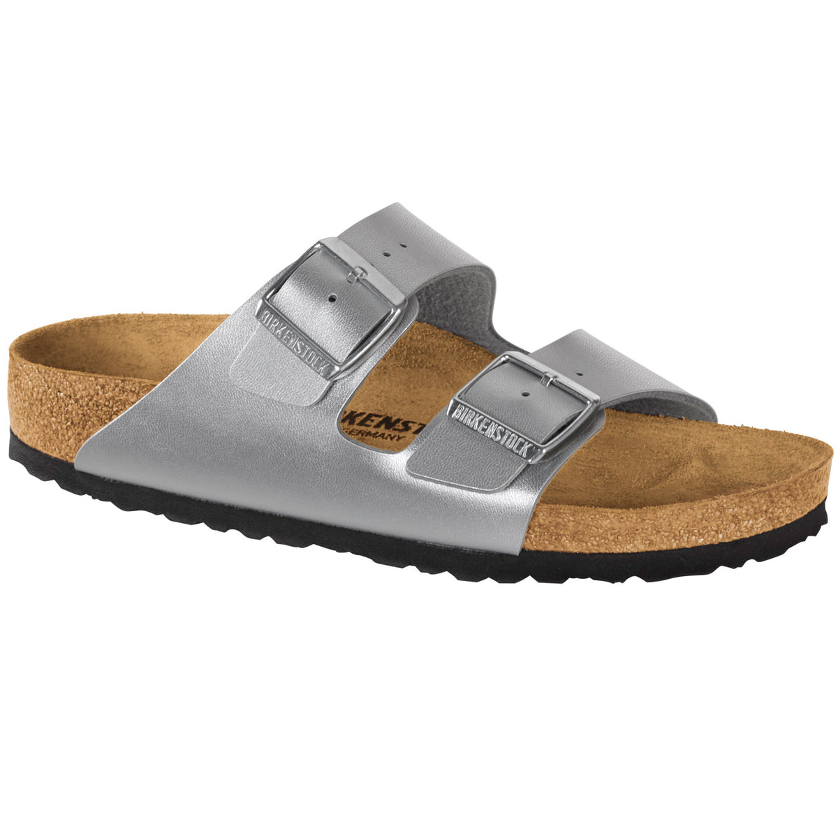 Birkenstock Classic Arizona Birko-Flor Narrow Fit Silver