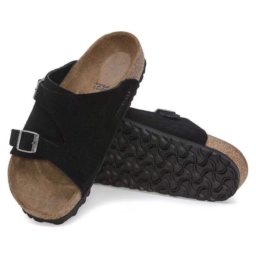 Birkenstock Classic Zurich Suede Narrow Fit Black