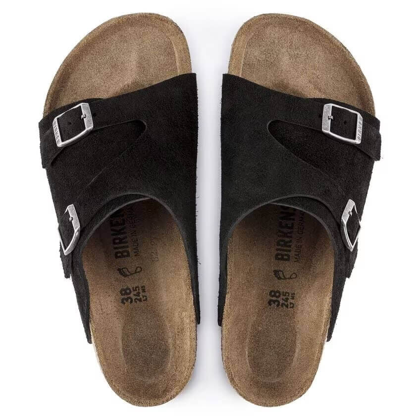 Birkenstock Classic Zurich Suede Narrow Fit Black