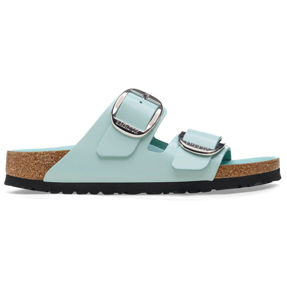 Birkenstock Seasonal, Arizona, Big Buckle, Natural/Patent Leather, Regular Fit, Surf Green Sandals Birkenstock Seasonal 