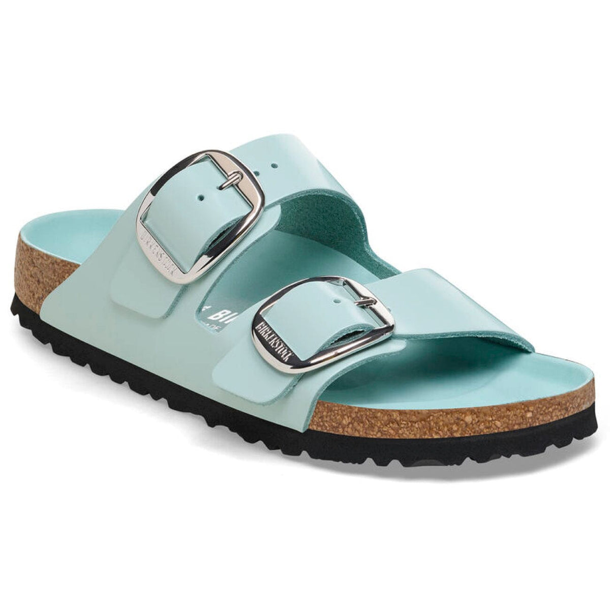 Birkenstock Seasonal, Arizona, Big Buckle, Natural/Patent Leather, Regular Fit, Surf Green Sandals Birkenstock Seasonal Surf Green 36 