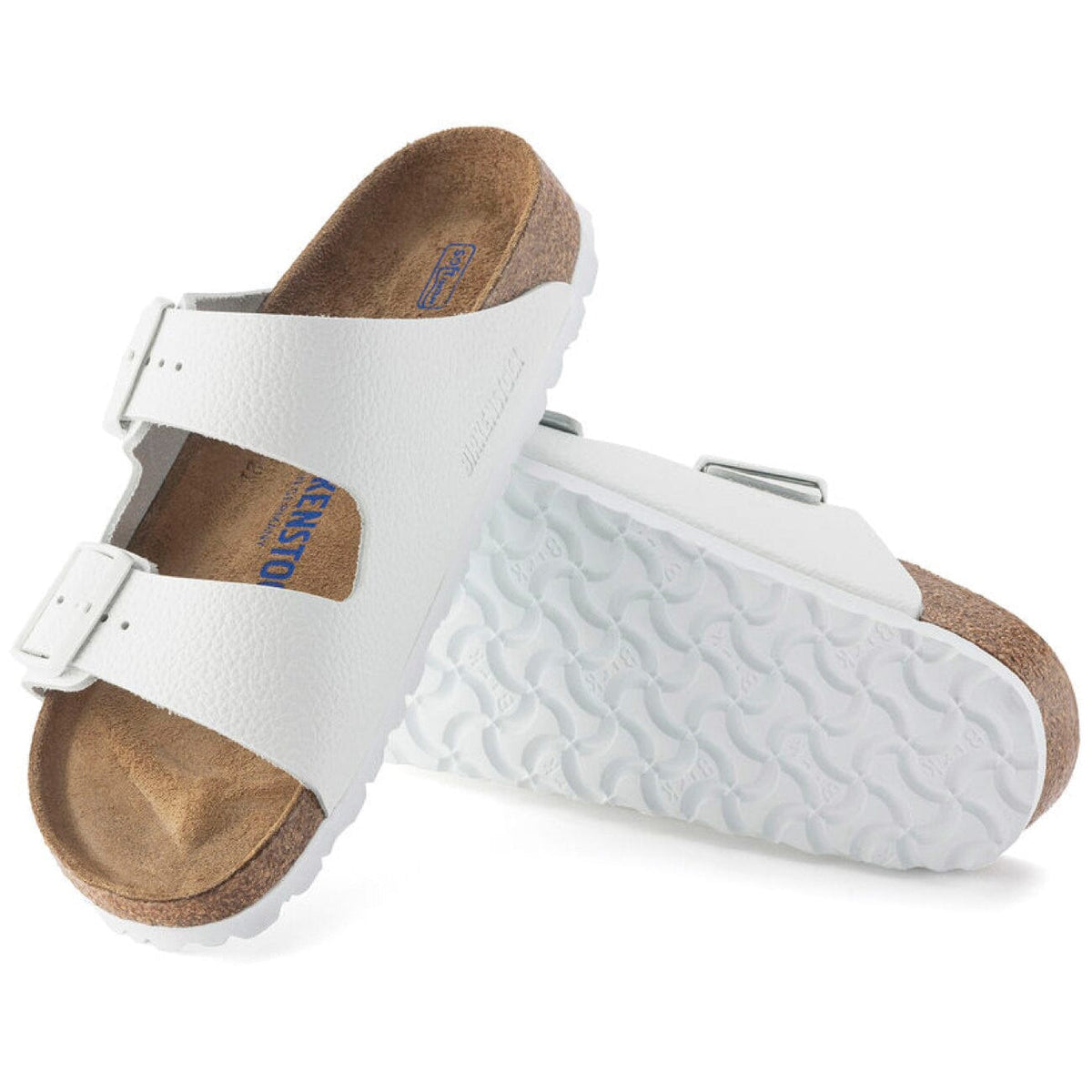 Birkenstock Arizona SFB, White Smooth Leather, Regular Fit Sandals Birkenstock Premium 