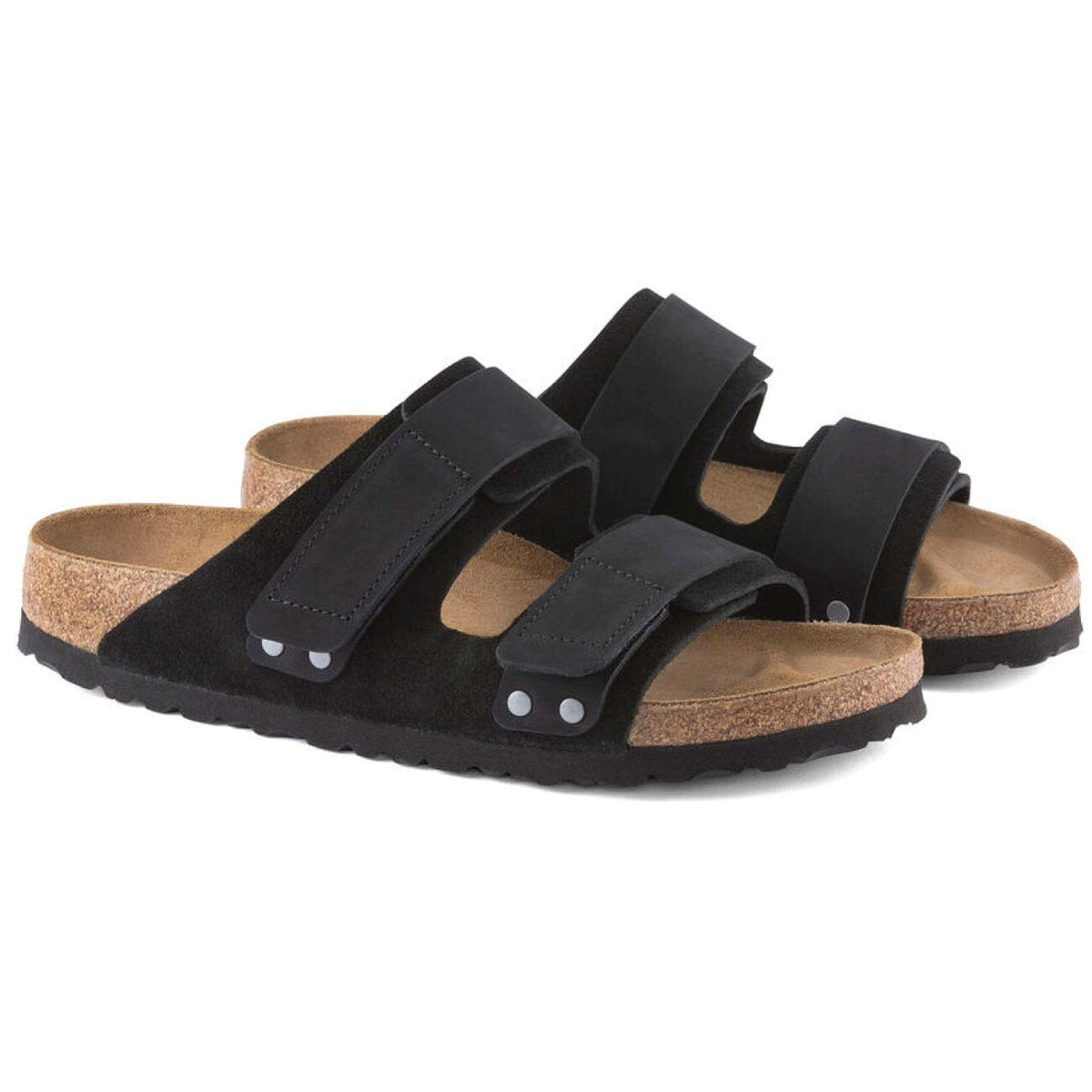 Birkenstock, UJI, Suede/Nubuck Leather, Regular Fit, Black Sandals Birkenstock Seasonal 