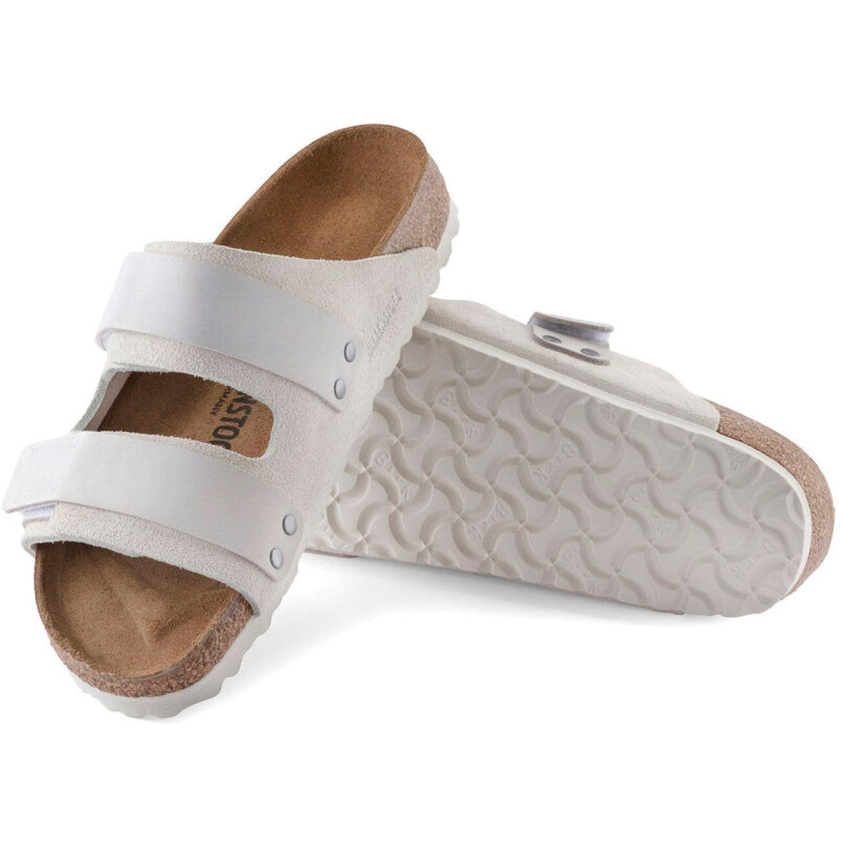 Birkenstock, UJI, Suede/Nubuck Leather, Narrow Fit, Antique White Sandals Birkenstock Seasonal 