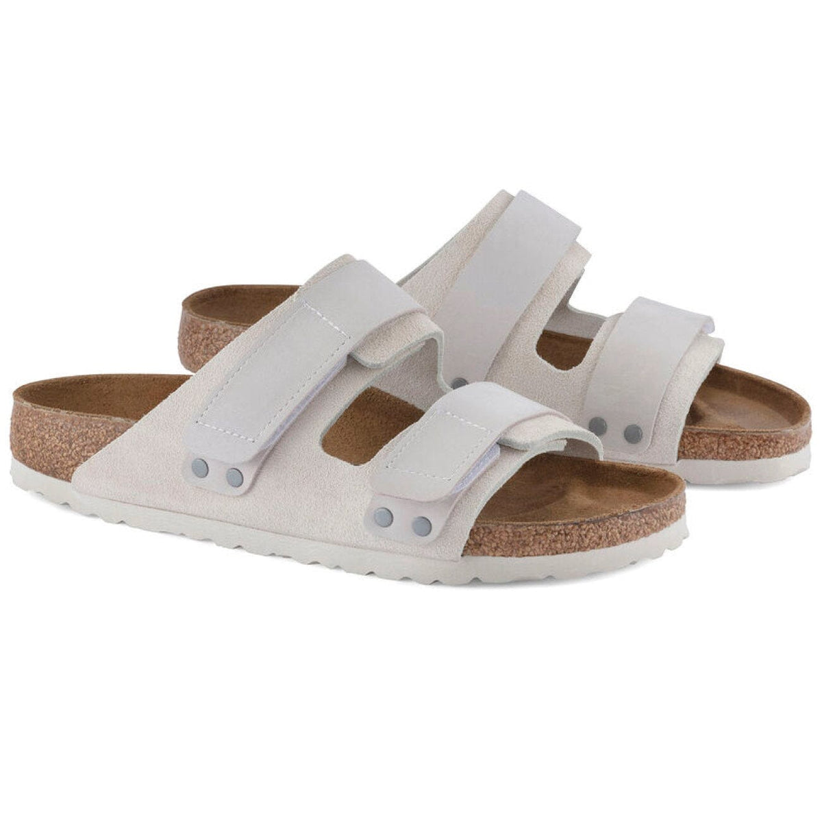 Birkenstock, UJI, Suede/Nubuck Leather, Narrow Fit, Antique White Sandals Birkenstock Seasonal 