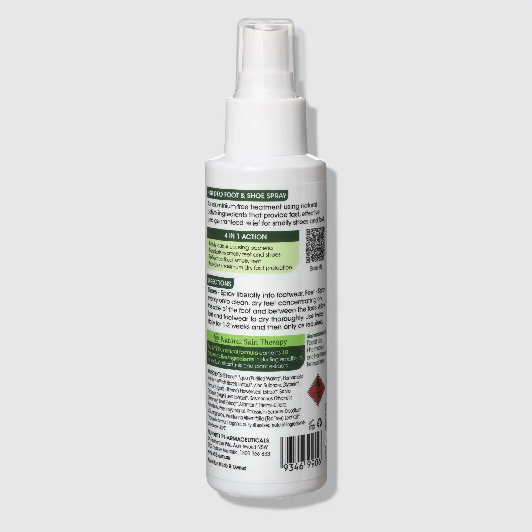 NS-8, Deodoriser, Foot and Shoe Skin Care Products Plunkett Deodoriser 