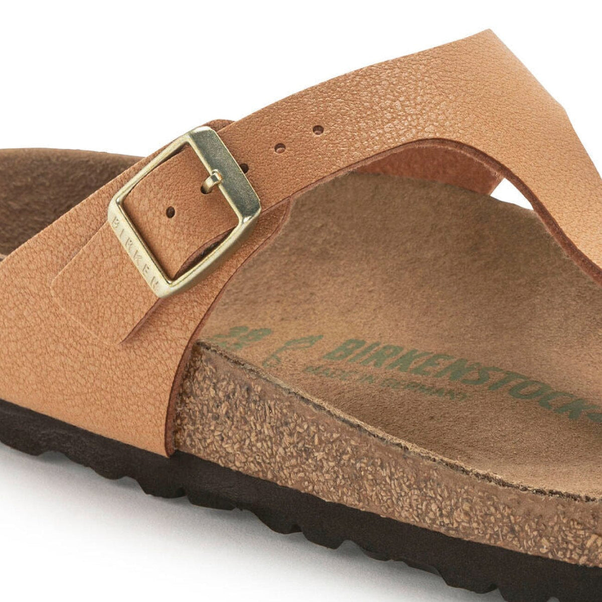 Birkenstock, Gizeh, BirkiBuc/MicroFibre, Earthy Vegan, Regular Fit, Pecan Sandals Birkenstock Seasonal 