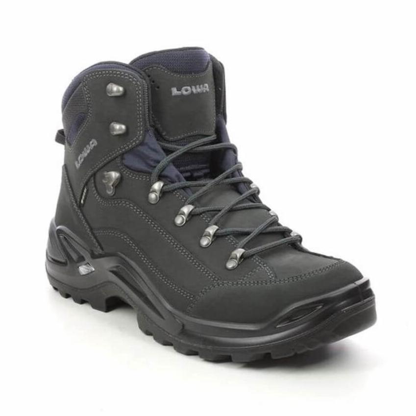 LOWA Renegade GTX Mid WXL-Wide Mens Dark Grey/Navy