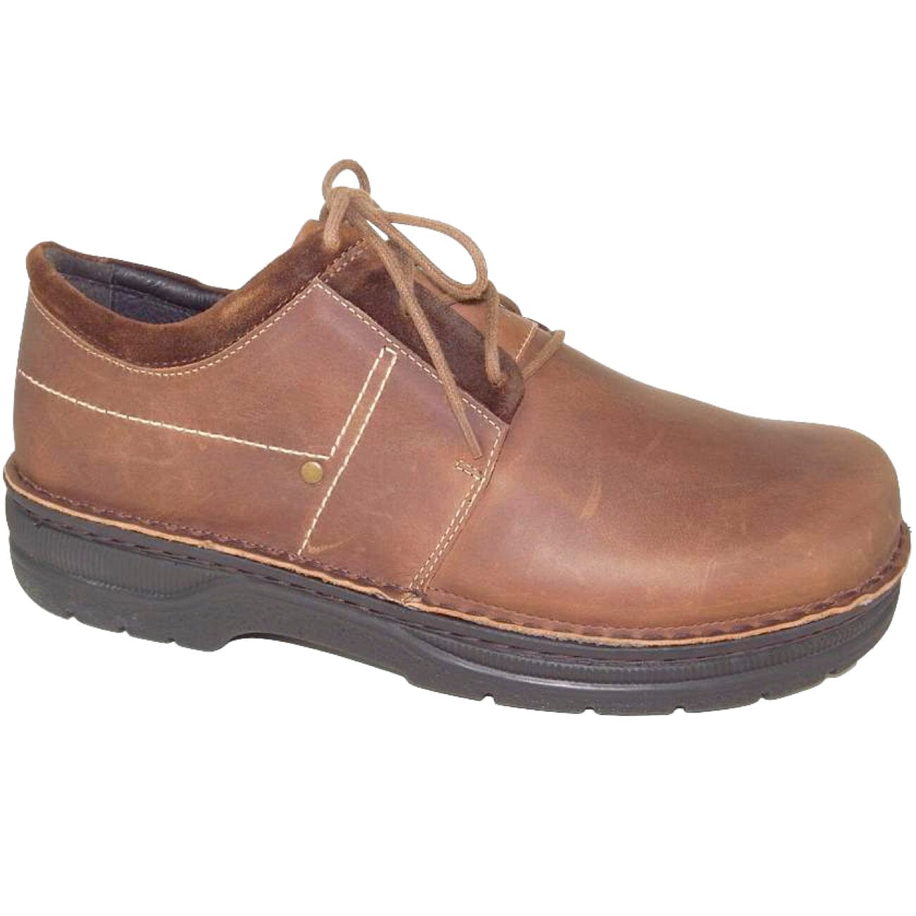 Naot Luke Leather Mens Shoe Saddle Brown Combo Shoes Naot 41 Saddle Brown Combo 