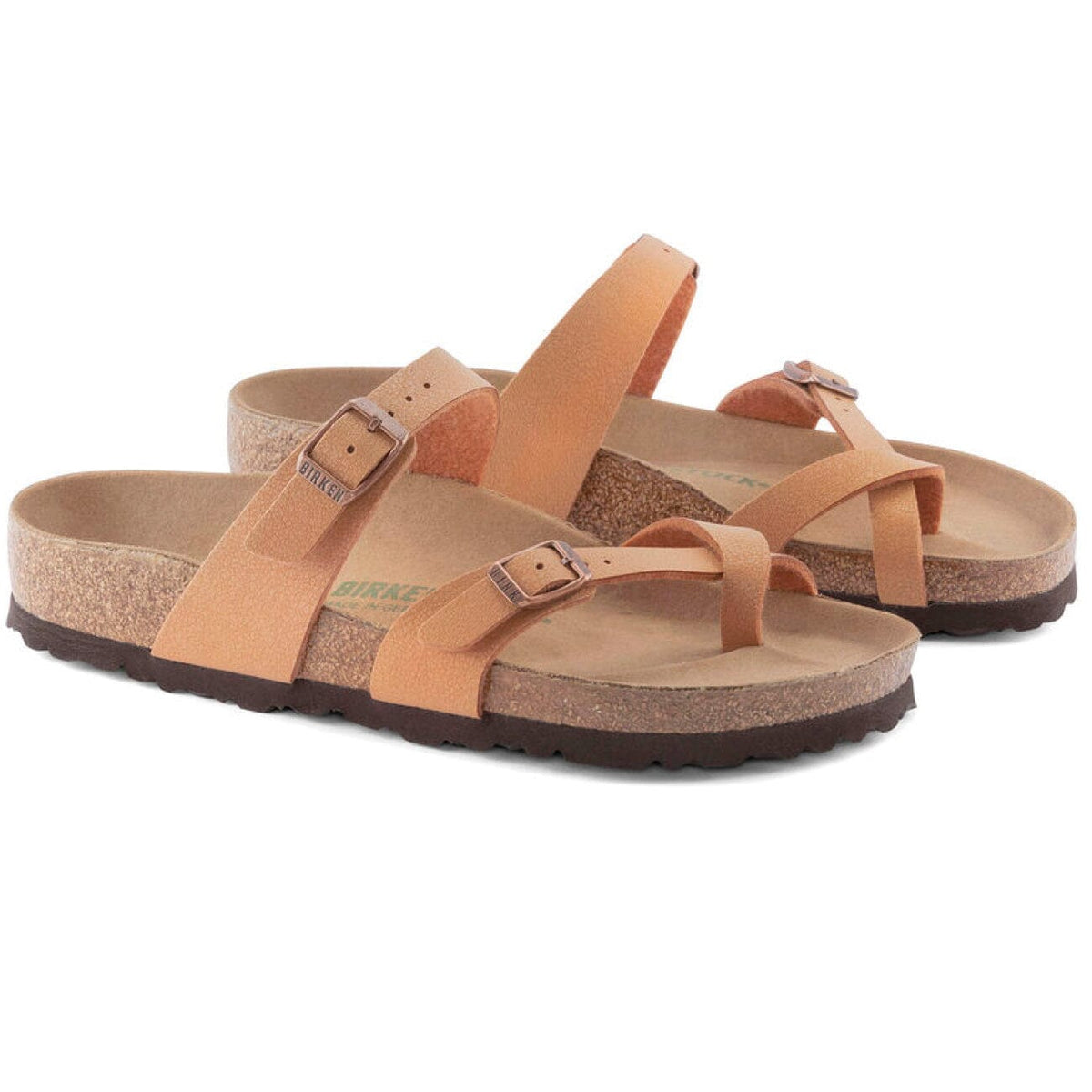 Birkenstock Mayari, Birkibuc Vegan, Regular Size, Pecan Sandals Birkenstock Vegan 