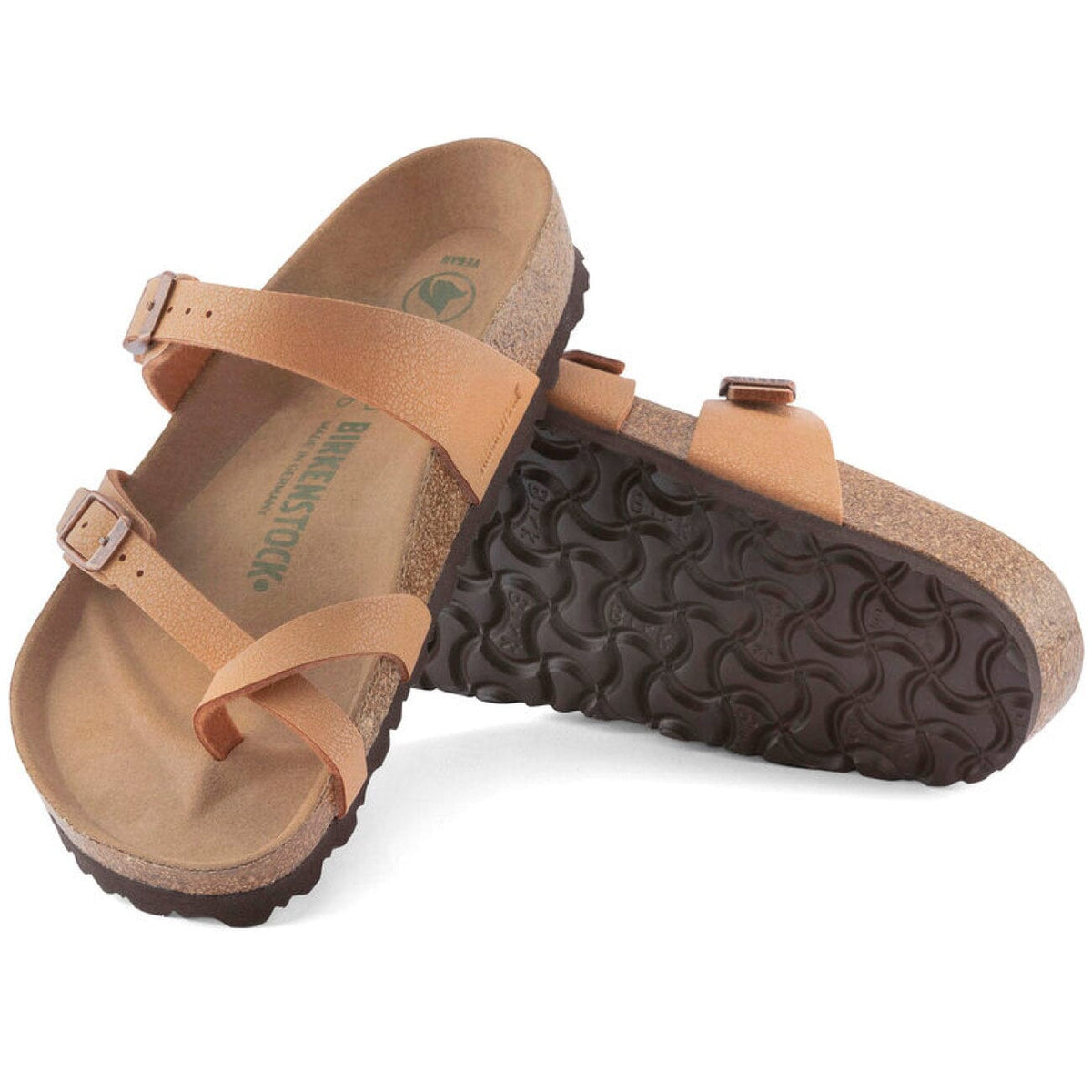 Birkenstock Mayari, Birkibuc Vegan, Regular Size, Pecan Sandals Birkenstock Vegan 