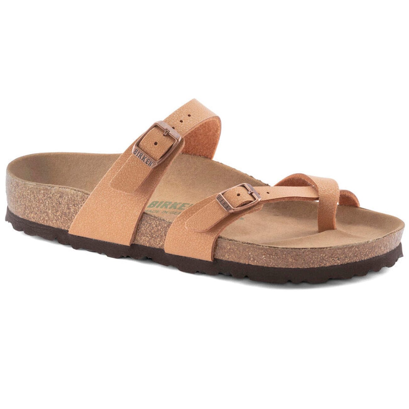 Birkenstock Mayari, Birkibuc Vegan, Regular Size, Pecan Sandals Birkenstock Vegan Pecan 36 