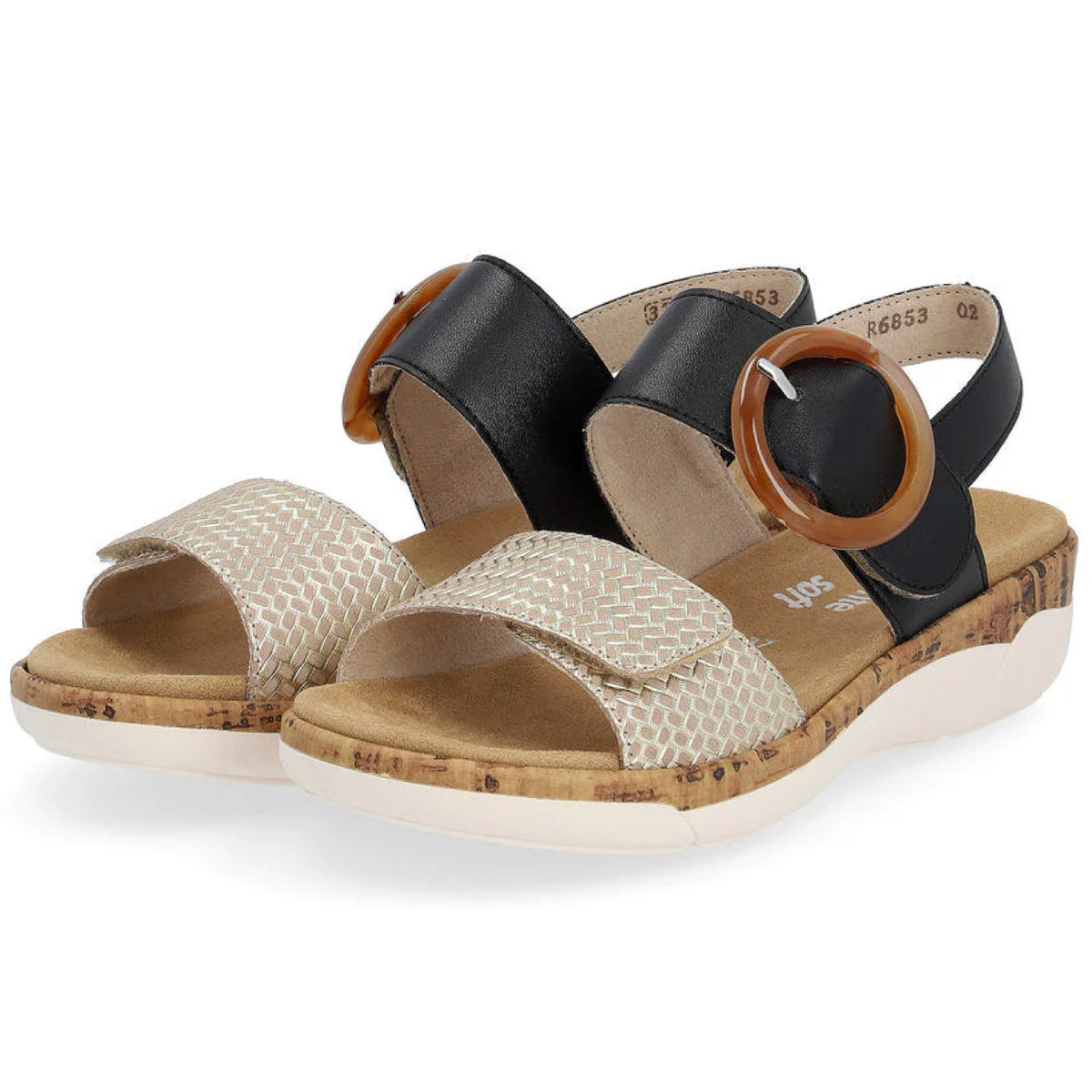 Remonte R6853-02 Sandal Leather Beige-gold 36