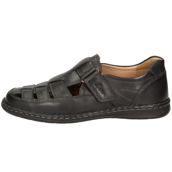 Sioux Elcino-191 Sandal Leather Schwarz - Birkenstock Hahndorf