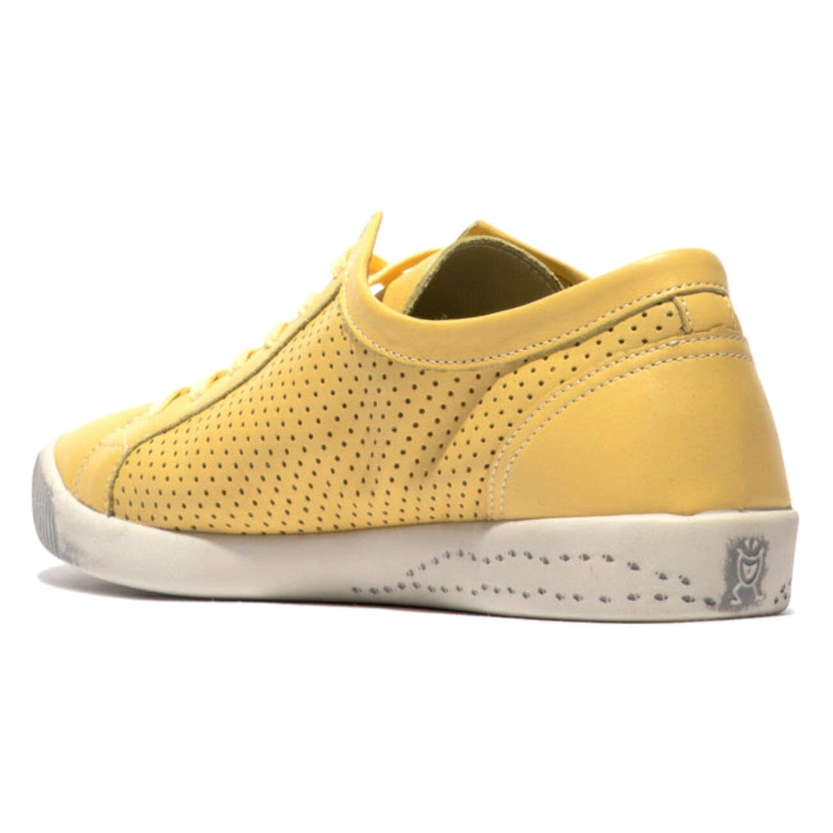 Softinos, Ica388, Laceup Shoe, Smooth Leather, Light Yellow Shoes Softinos 