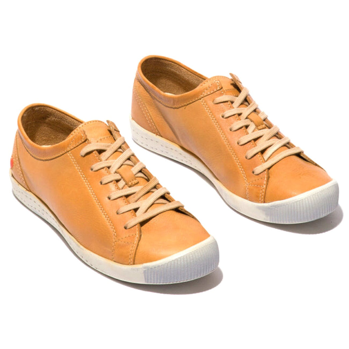 Softinos, Isla154, Laceup Shoe, Washed Leather, Warm Orange Shoes Softinos Warm Orange 37 
