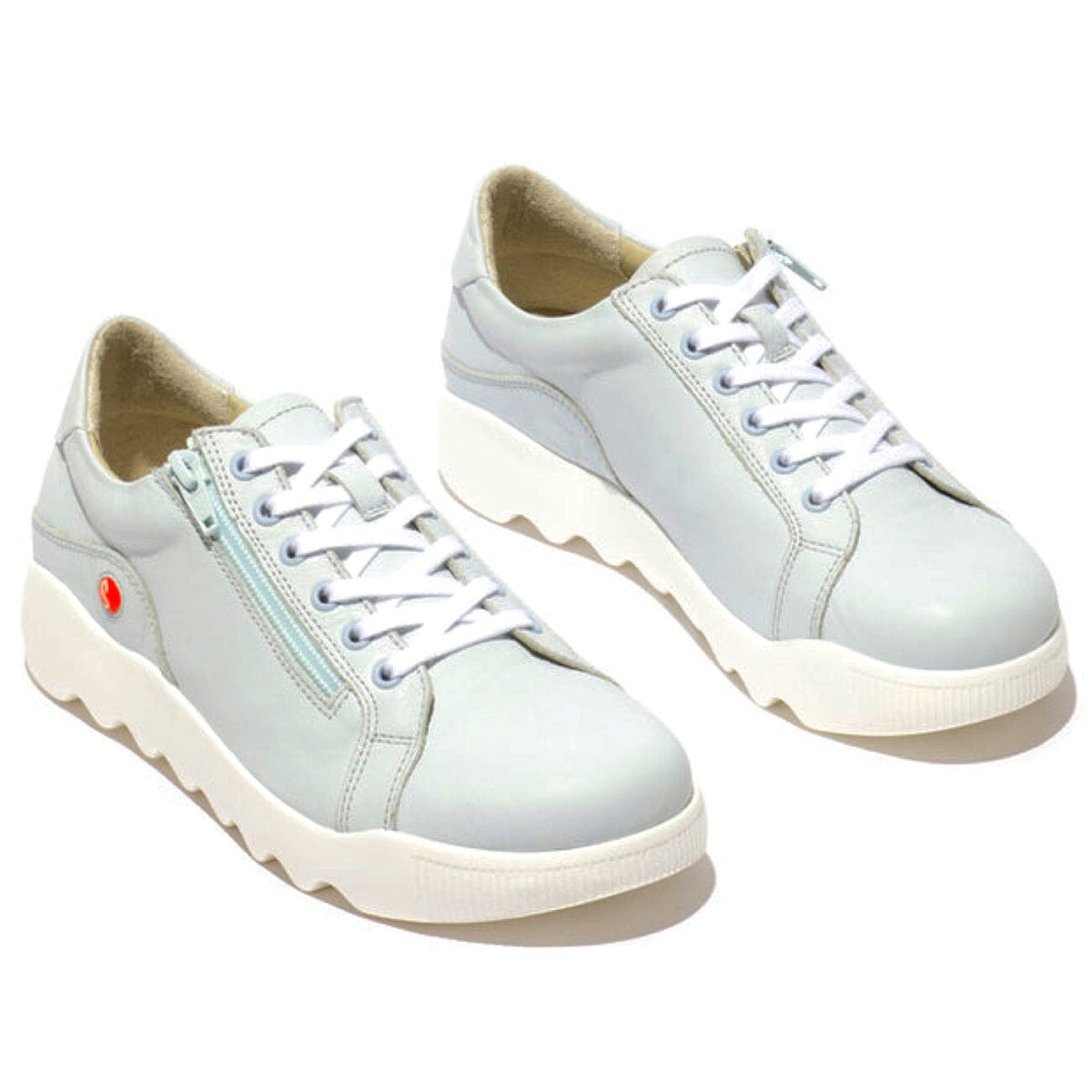 Softinos, Whiz719, Laceup Shoe, Smooth Leather, Light Blue Shoes Softinos Light Blue 36 