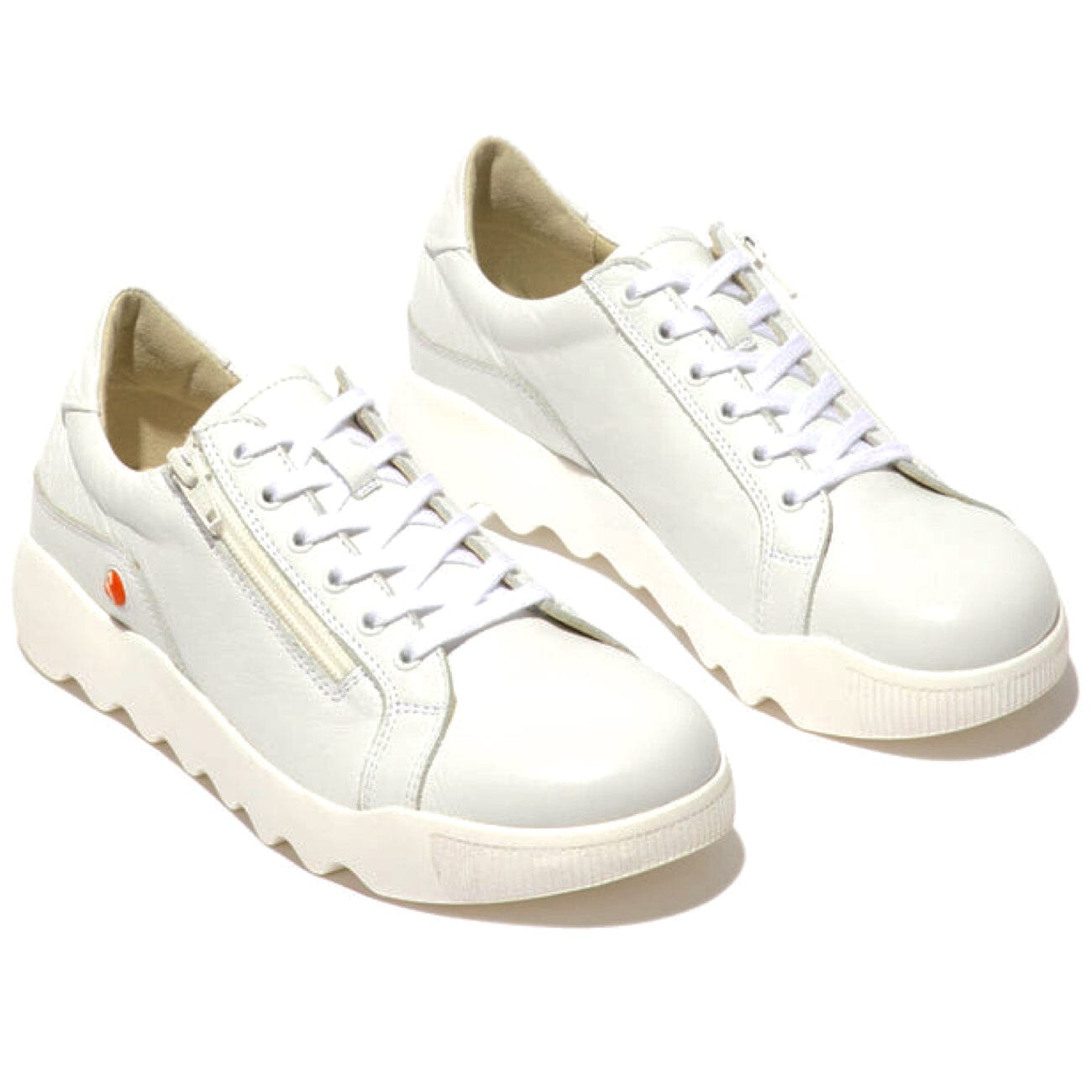 Softinos, Whiz719, Laceup Shoe, Smooth Leather, White Shoes Softinos White 36 