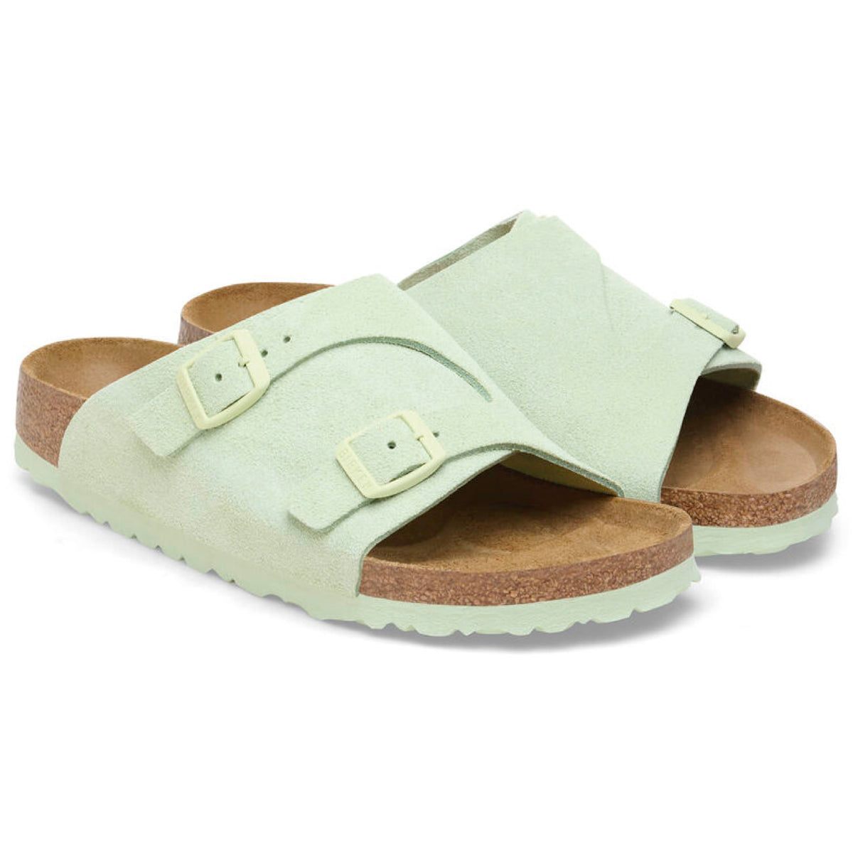 Birkenstock Zurich Narrow Fit Suede leather Faded Lime