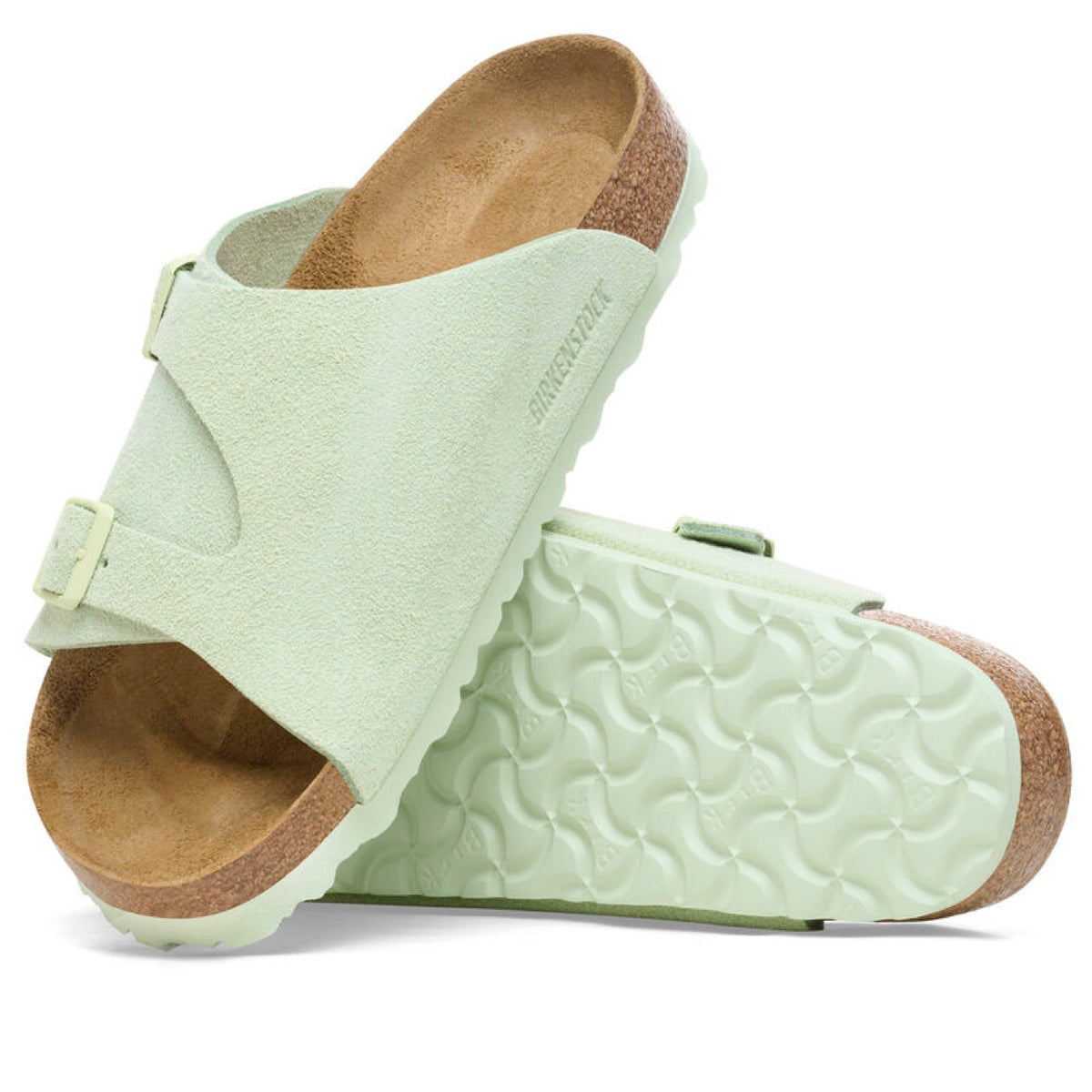 Birkenstock Zurich Narrow Fit Suede leather Faded Lime