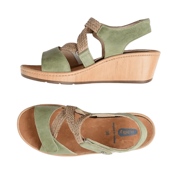 Wolky La Jolla Sandal Leather Olive