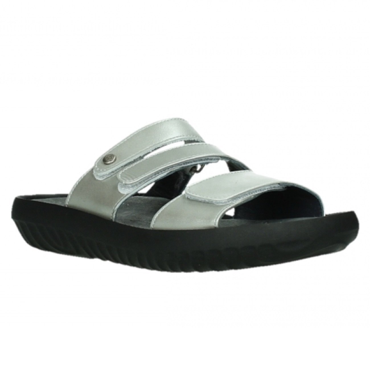 Wolky, Sense, Slide, Leather, 85 130 Silver Sandals Wolky 85 130 36 