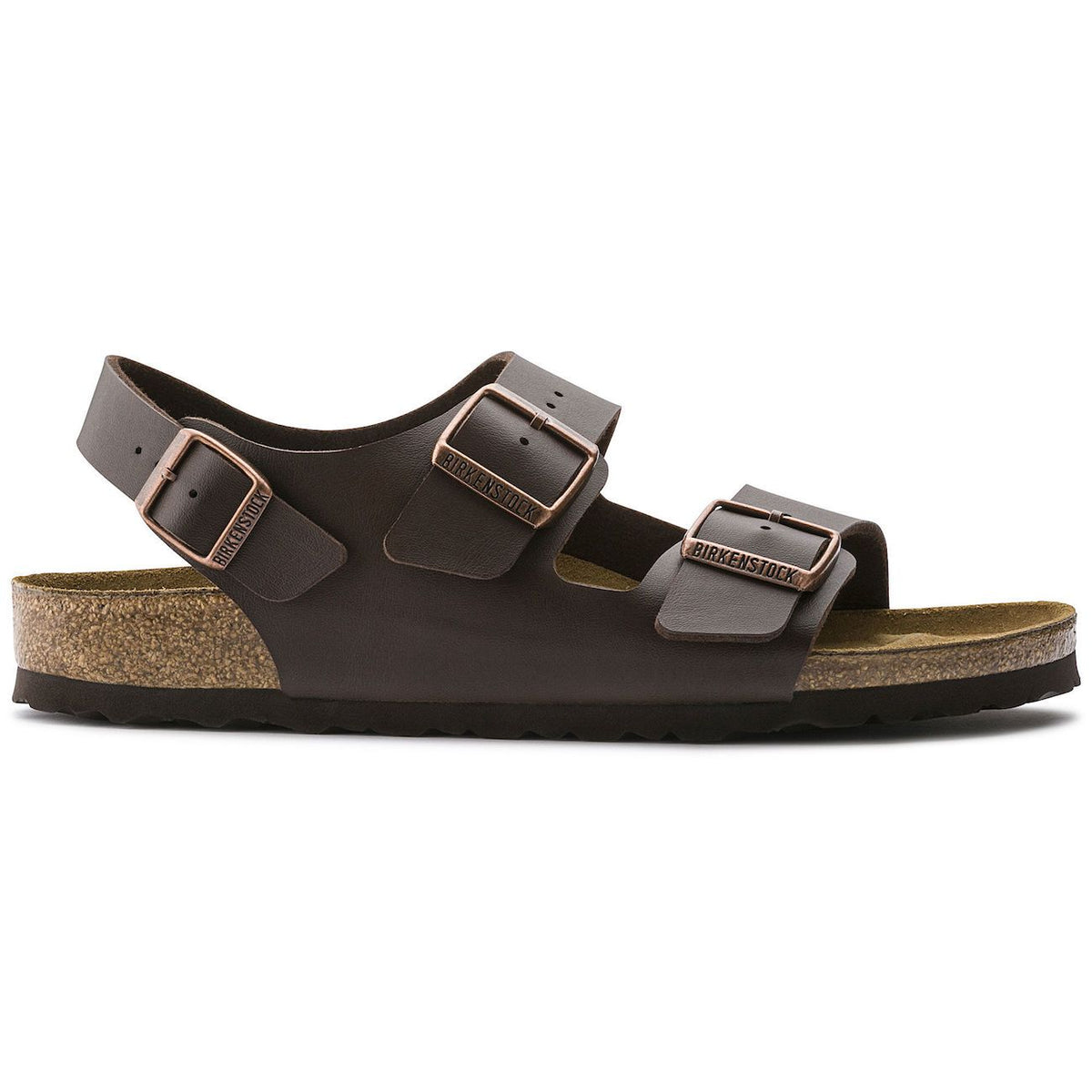 Birrkenstock Classic, Milano, Birko-Flor, Regular Fit, Dark Brown Sandals Birkenstock Classic 