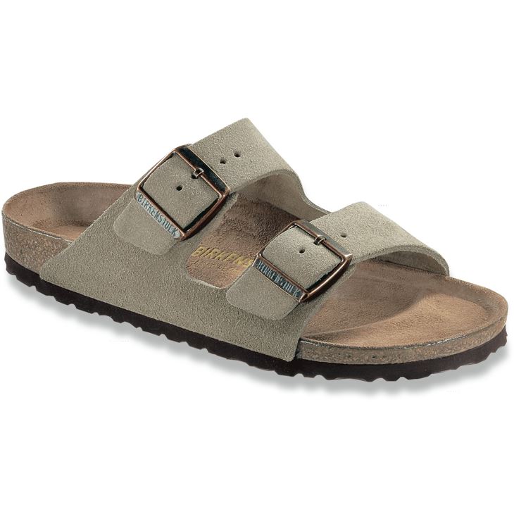 Birkenstock Classic, Arizona, Suede Leather, Regular Fit, Taupe Sandals Birkenstock Classic Taupe 37 