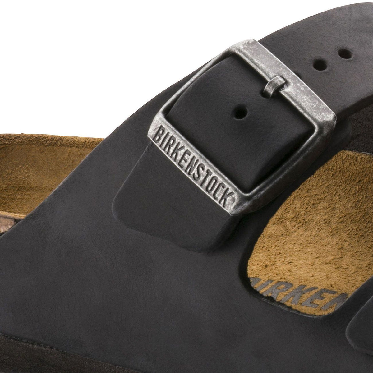 Birkenstock Classic, Arizona, Oiled Leather, Narrow Fit, Black Sandals Birkenstock Classic 