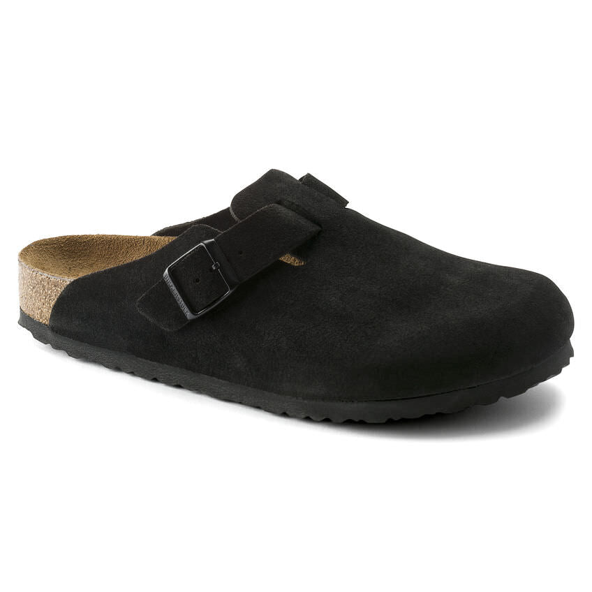 Birkenstock Boston, Regular Fit, Soft Footbed, Suede Leather, Black Clogs Birkenstock Classic Black 35 
