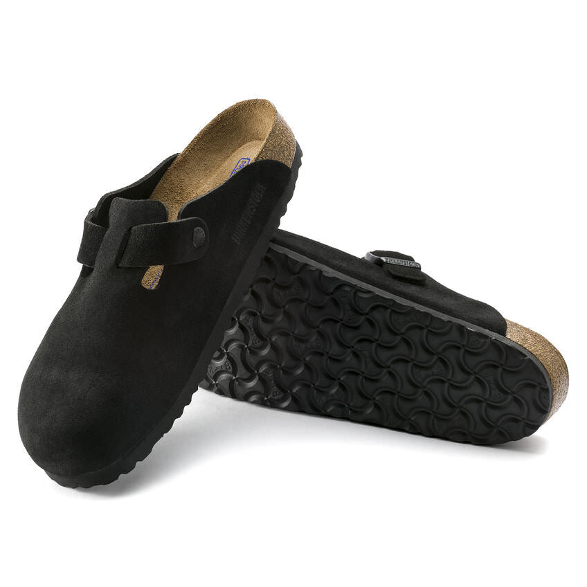 Birkenstock Boston, Regular Fit, Soft Footbed, Suede Leather, Black Clogs Birkenstock Classic Black 35 