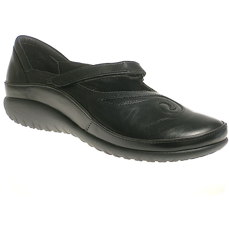 NAOT, Matai, Leather Removable Innersole, Medium Width Shoes Naot Black Madras 43 