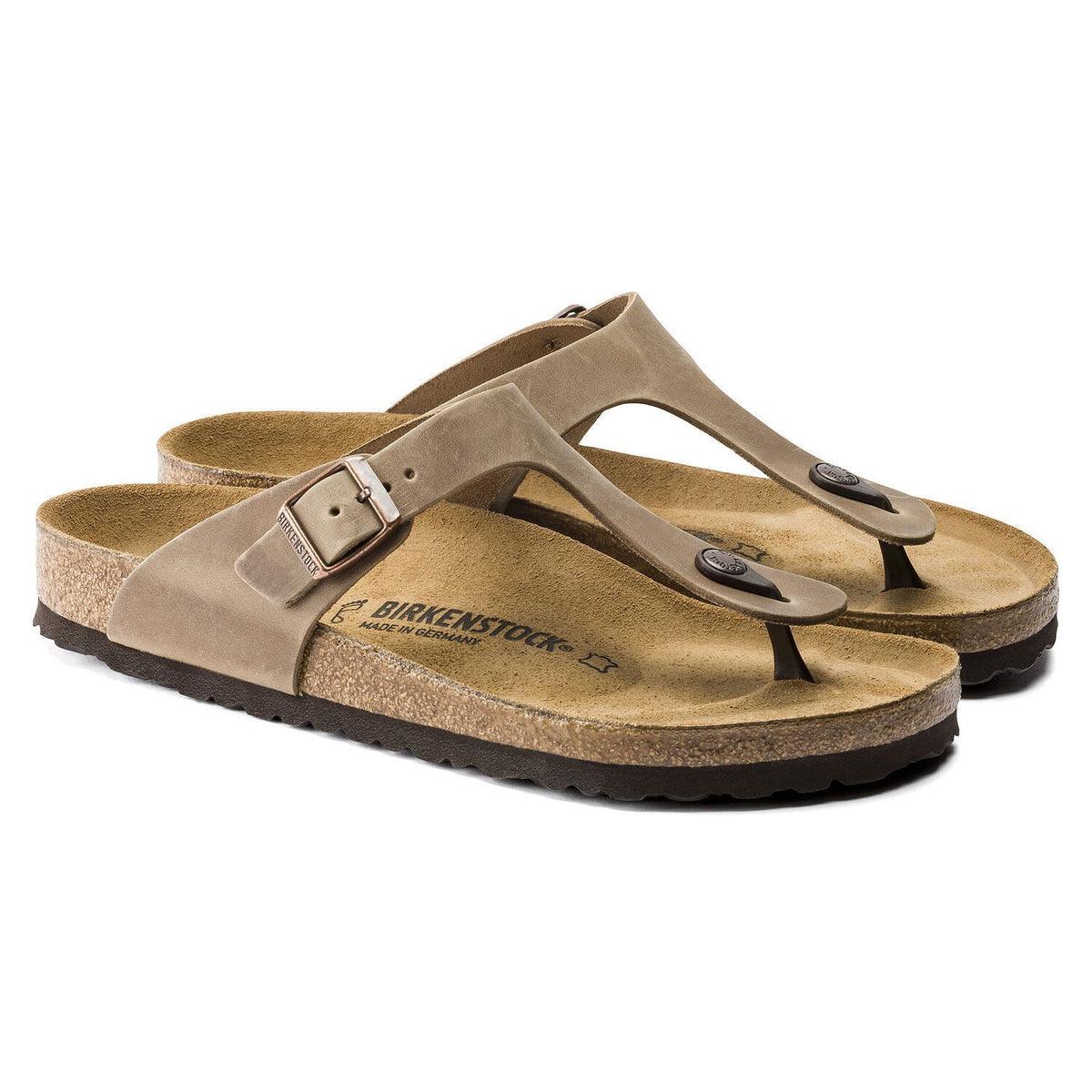 Birkenstock Classic, Gizeh, Natural Leather, Narrow Fit, Tabacco Brown Sandals Birkenstock Classic 
