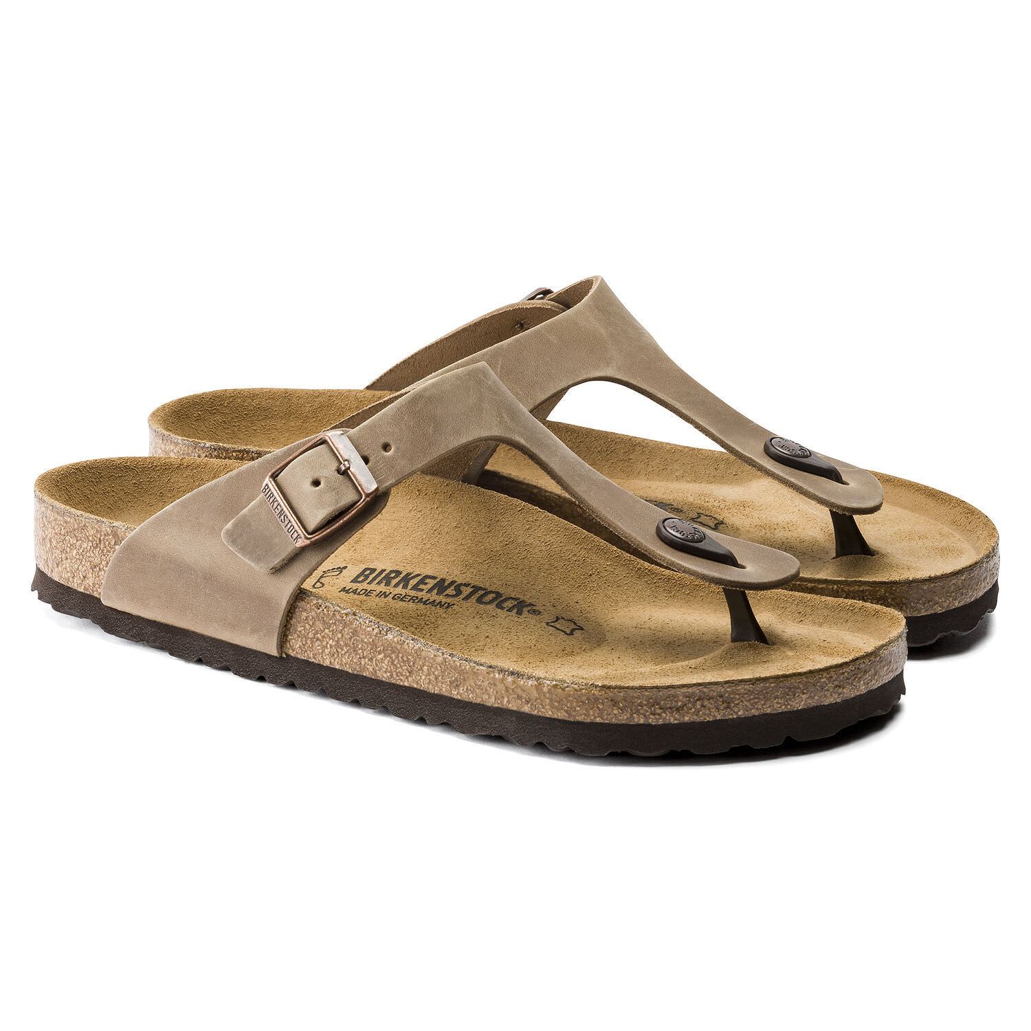 Birkenstock Classic, Gizeh, Natural Leather, Narrow Fit, Tabacco Brown Sandals Birkenstock Classic Tabacco Brown 35 
