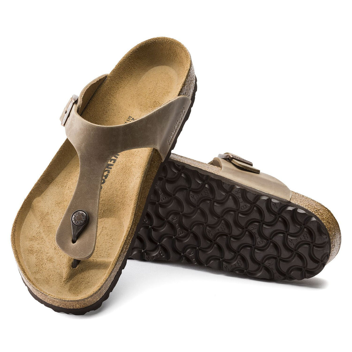 Birkenstock, Gizeh, Regular Fit, Natural Leather, Tabacco Brown Sandals Birkenstock Classic 