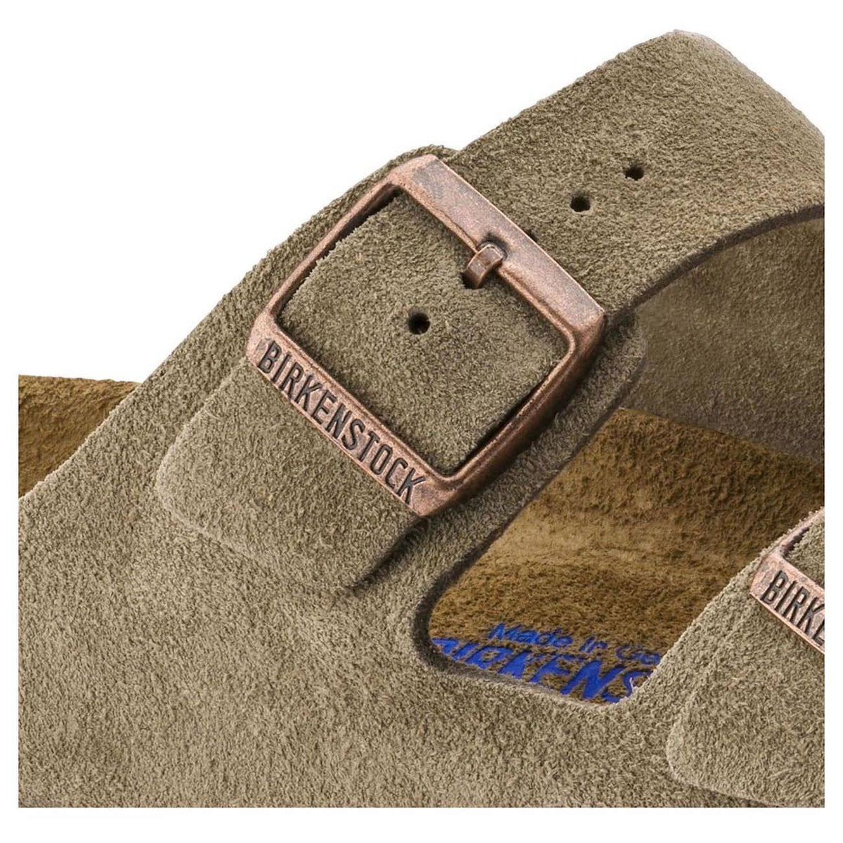 Birkenstock Classic, Arizona, Soft Footbed, Suede Leather, Narrow Fit, Taupe Sandals Birkenstock Classic 