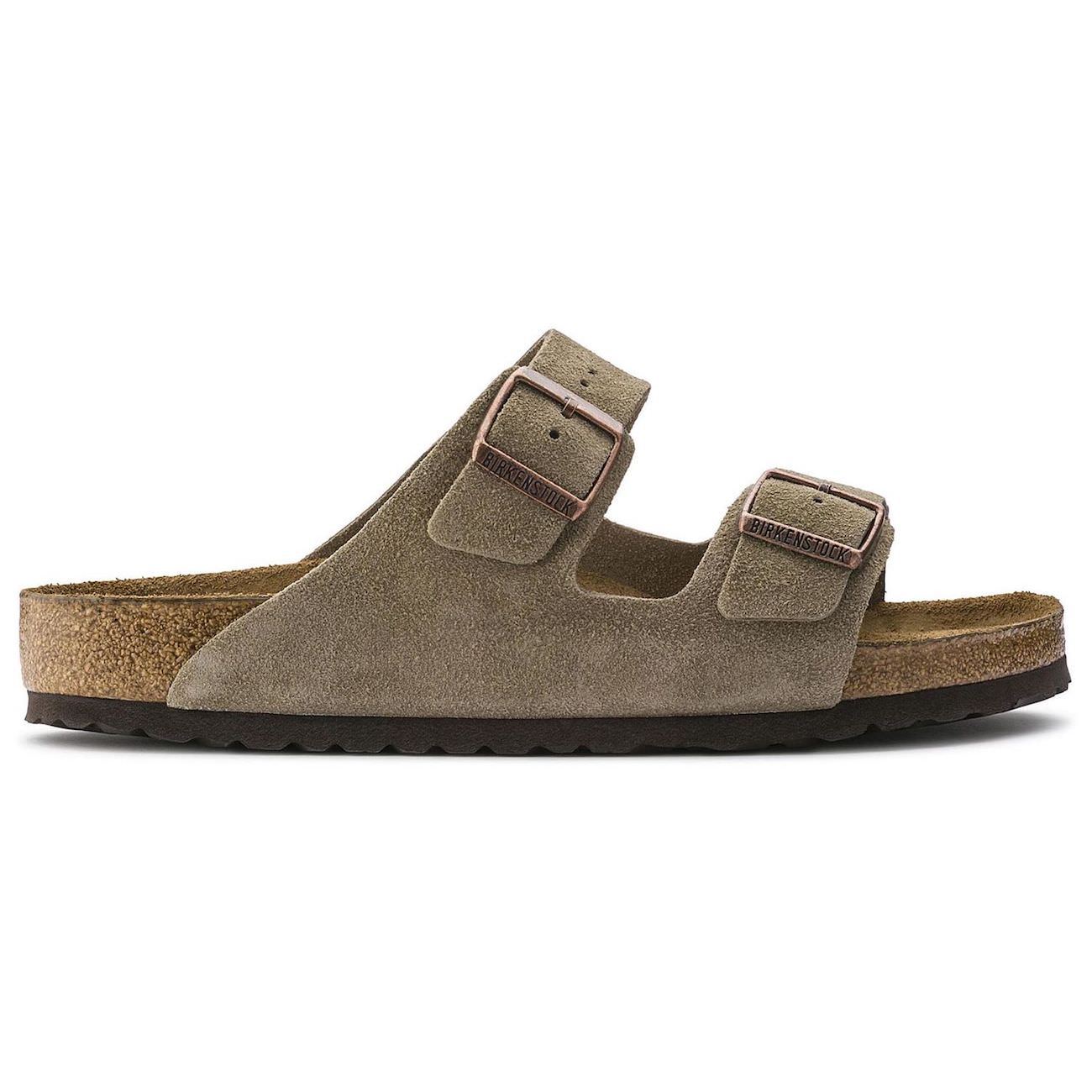 Birkenstock Classic, Arizona, Soft Footbed, Suede Leather, Narrow Fit, Taupe Sandals Birkenstock Classic Taupe 35 