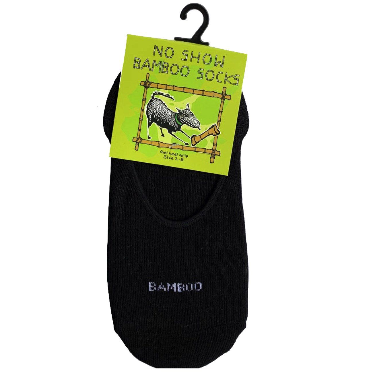 Mongrel Socks, Bamboo Cushion Foot “No Show” Socks, Black Socks Mongrel Socks Black 6-10 