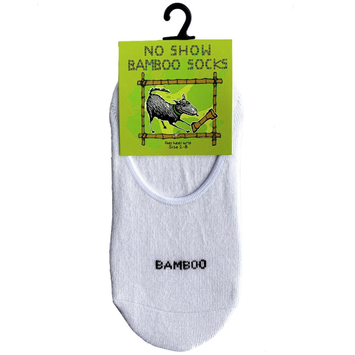 Mongrel Socks, Bamboo Cushion Foot “No Show” Socks, White Socks Mongrel Socks White 6-10 