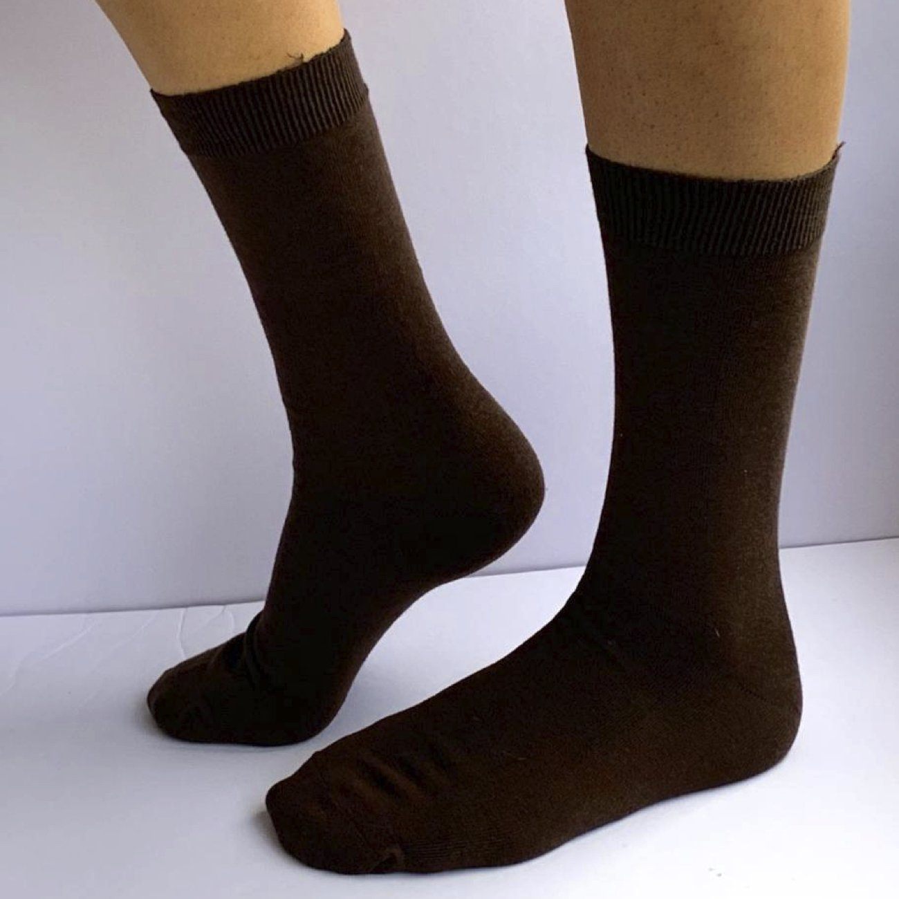Dr Socks, 95% Cotton, 5% Elastane, Loose top, No Toe Seam, Brown Socks Mongrel Socks Brown 2-8 