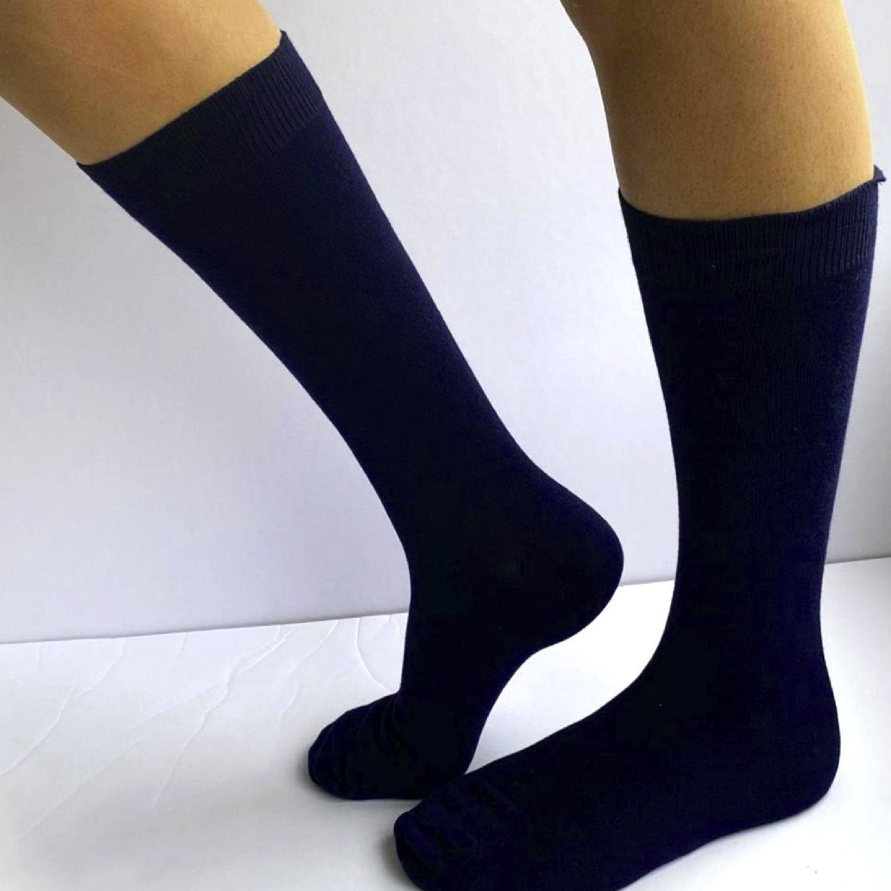 Dr Socks, 95% Cotton, 5% Elastane, Loose top, No Toe Seam, Navy Socks Mongrel Socks Navy 2-8 