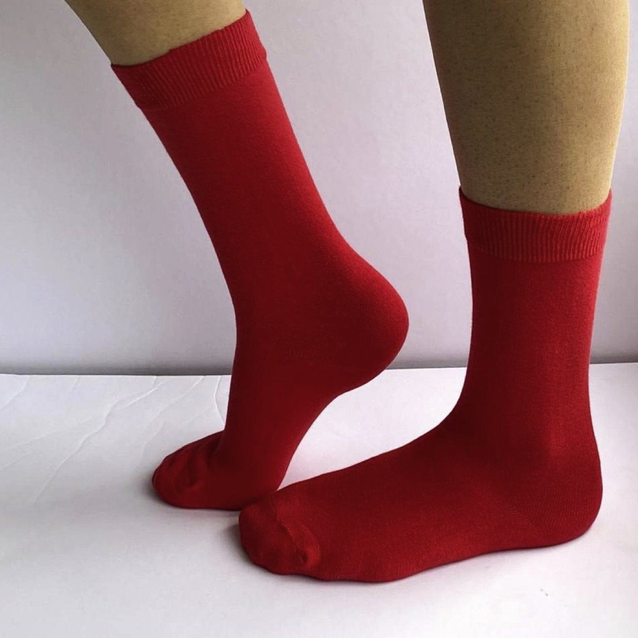 Dr Socks, 95% Cotton, 5% Elastane, Loose top, No Toe Seam, Red Socks Mongrel Socks Red 2-8 