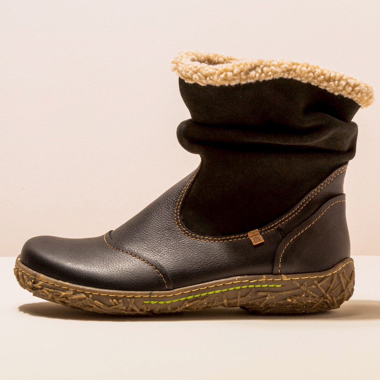 El Naturalista, NIDO ELLA, Boot, Natural Grain Leather, Black