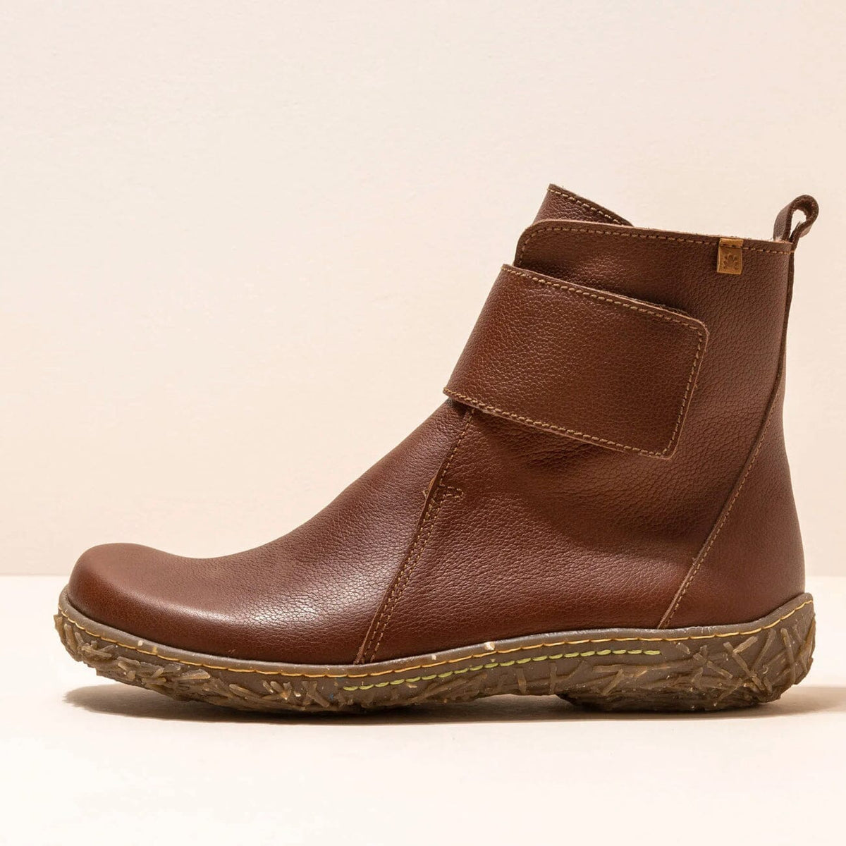 El Naturalista, NIDO ELLA, Boot, Natural Grain Leather, Wood Boots El Natura Lista 