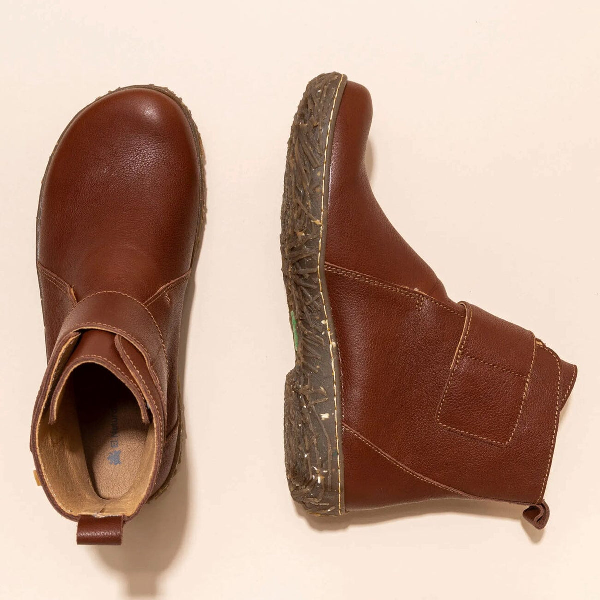 El Naturalista, NIDO ELLA, Boot, Natural Grain Leather, Wood Boots El Natura Lista 