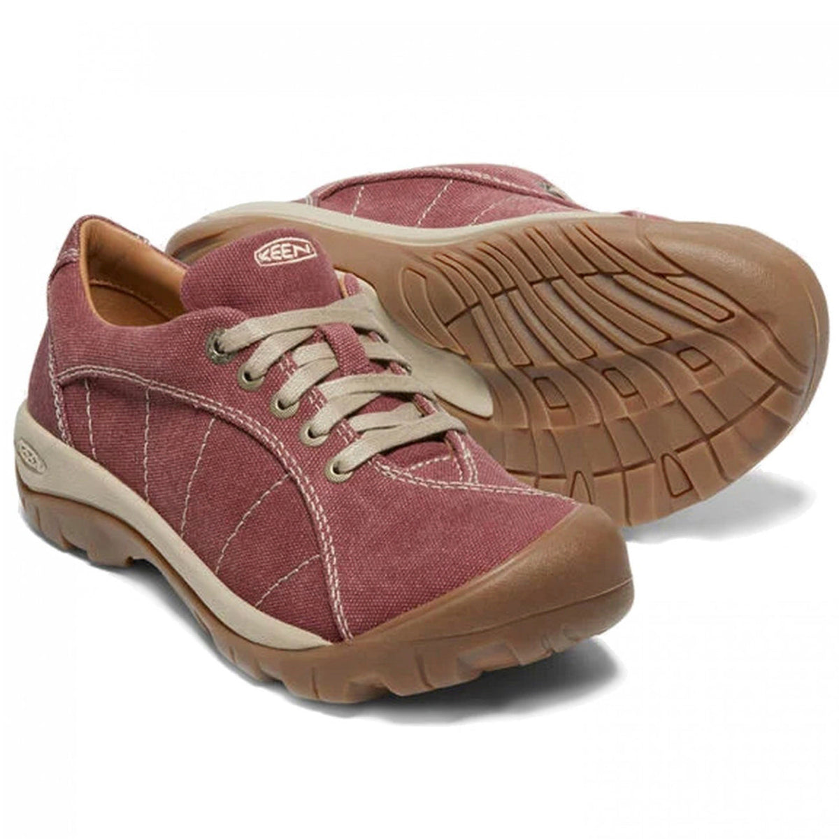 Keen, Presidio Canvas, Womens, Red Plaza Taupe Shoes Keen 
