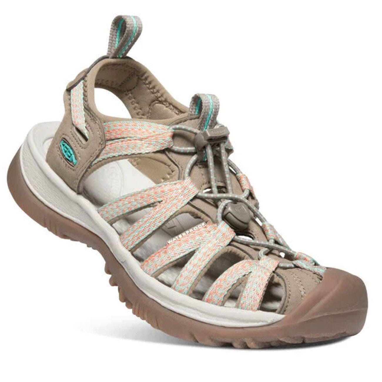 KEEN, Whisper Women’s, Taupe Coral Sandals Keen Taupe Coral 6 